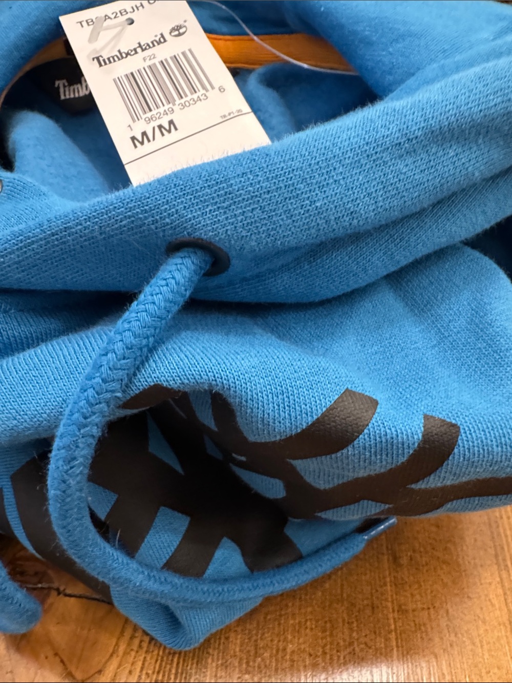 Timberland Bright Blue Pullover Hoodie with Black Tree Logo